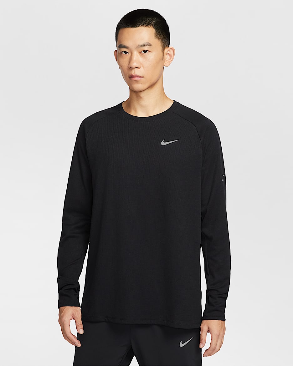 Nike Stride Men's Dri-FIT Running Waffle Crew - Black