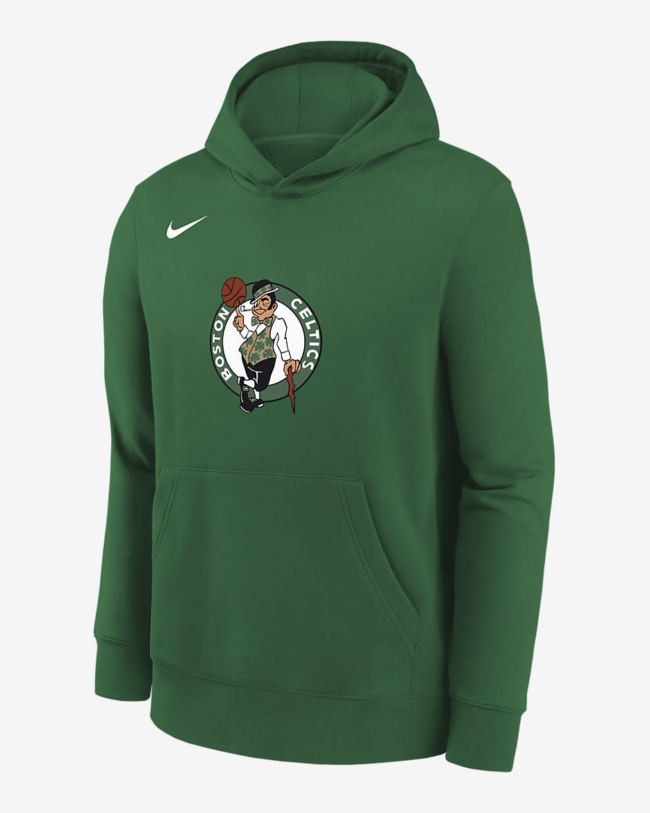 Sudadera con gorro sin cierre Nike de la NBA para niños talla pequeña Boston Celtics Club - Trébol