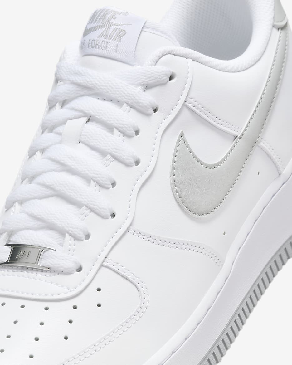 Calzado para hombre Nike Air Force 1 '07 - Blanco/Blanco/Gris humo claro