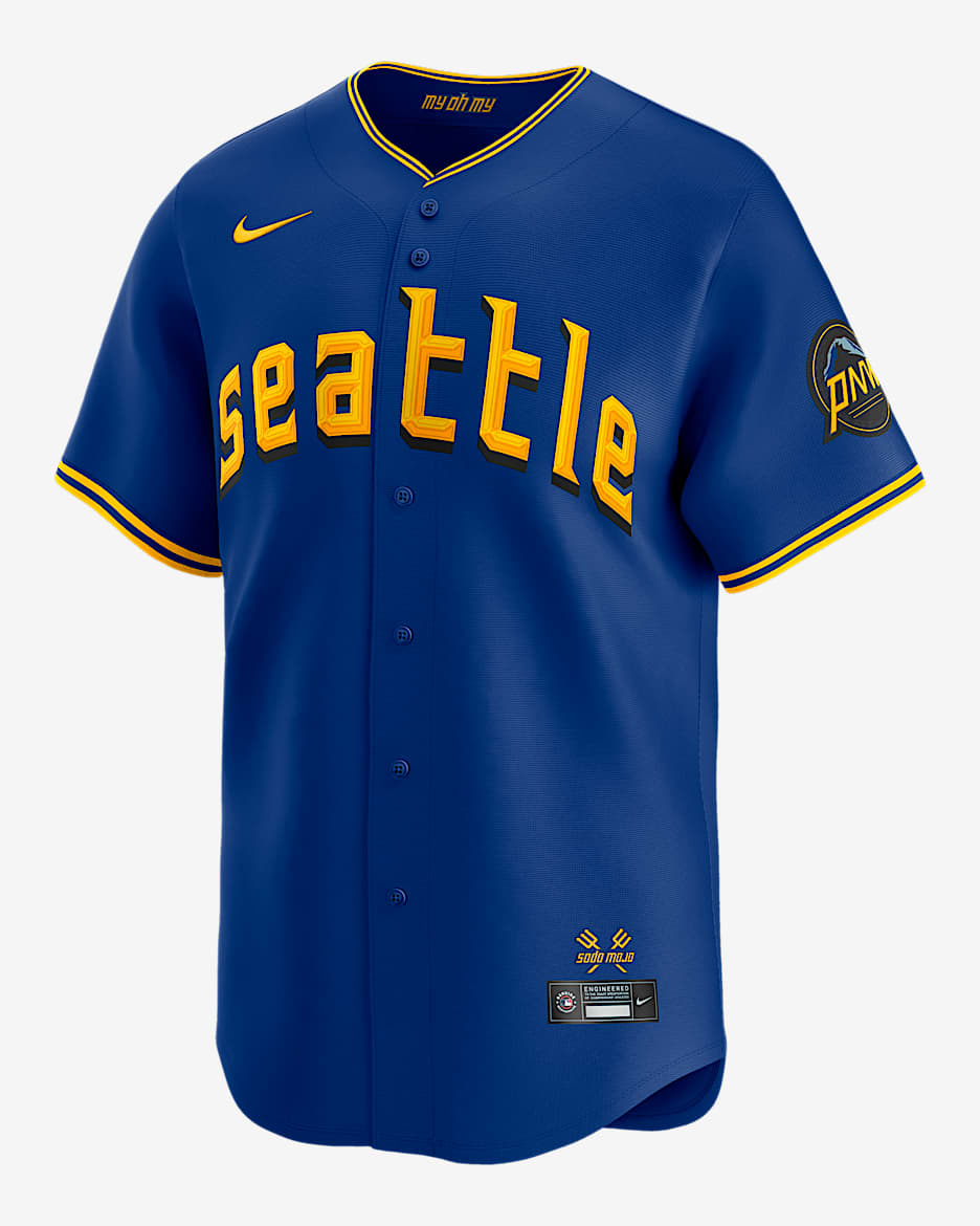 Julio Rodríguez Seattle Mariners City Connect Men's Nike Dri-FIT ADV MLB Limited Jersey - Rush Blue