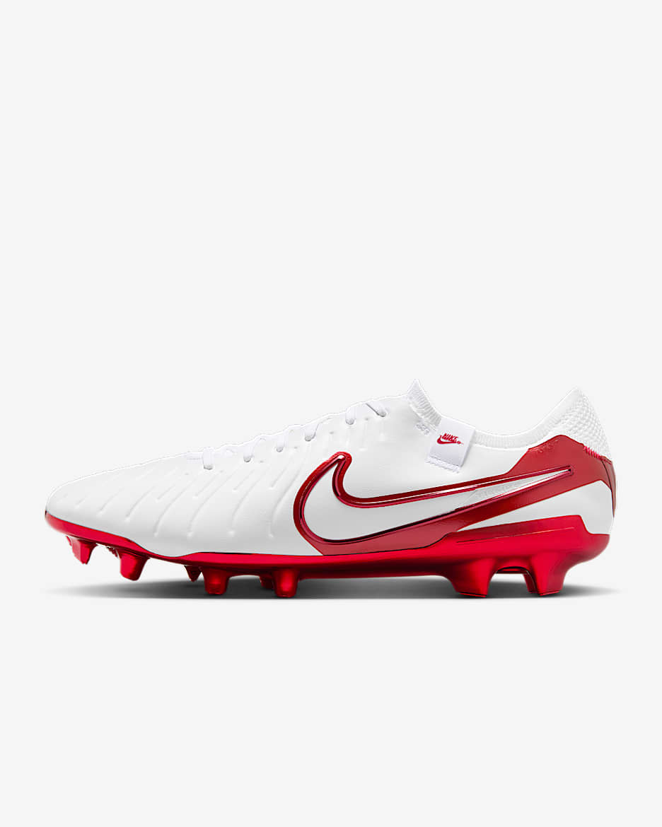 Crampons de foot à coupe basse FG Nike Tiempo Legend 10 Elite LV8 - Blanc/Multicolore