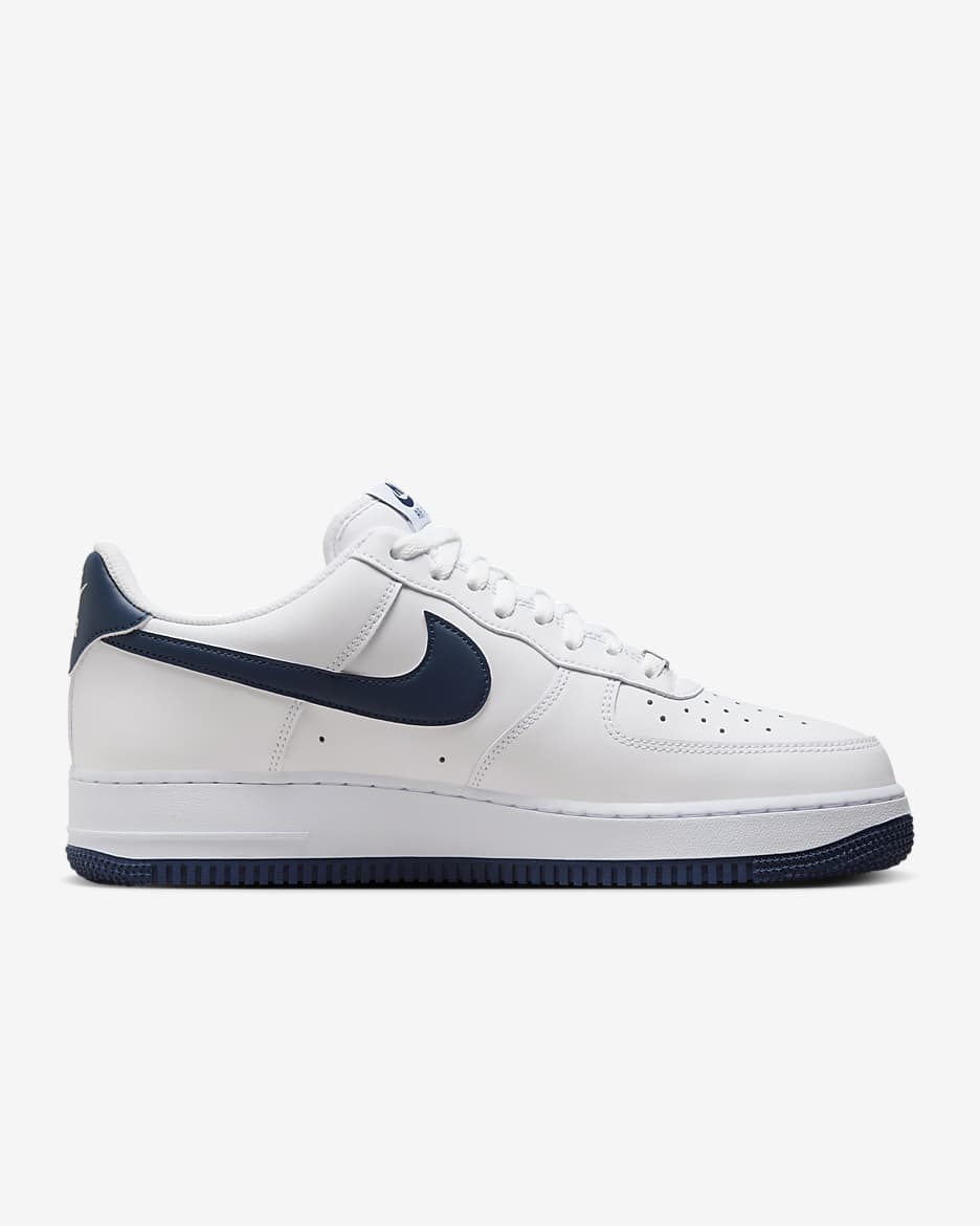 Chaussure Nike Air Force 1 '07 pour homme - Blanc/Blanc/Midnight Navy