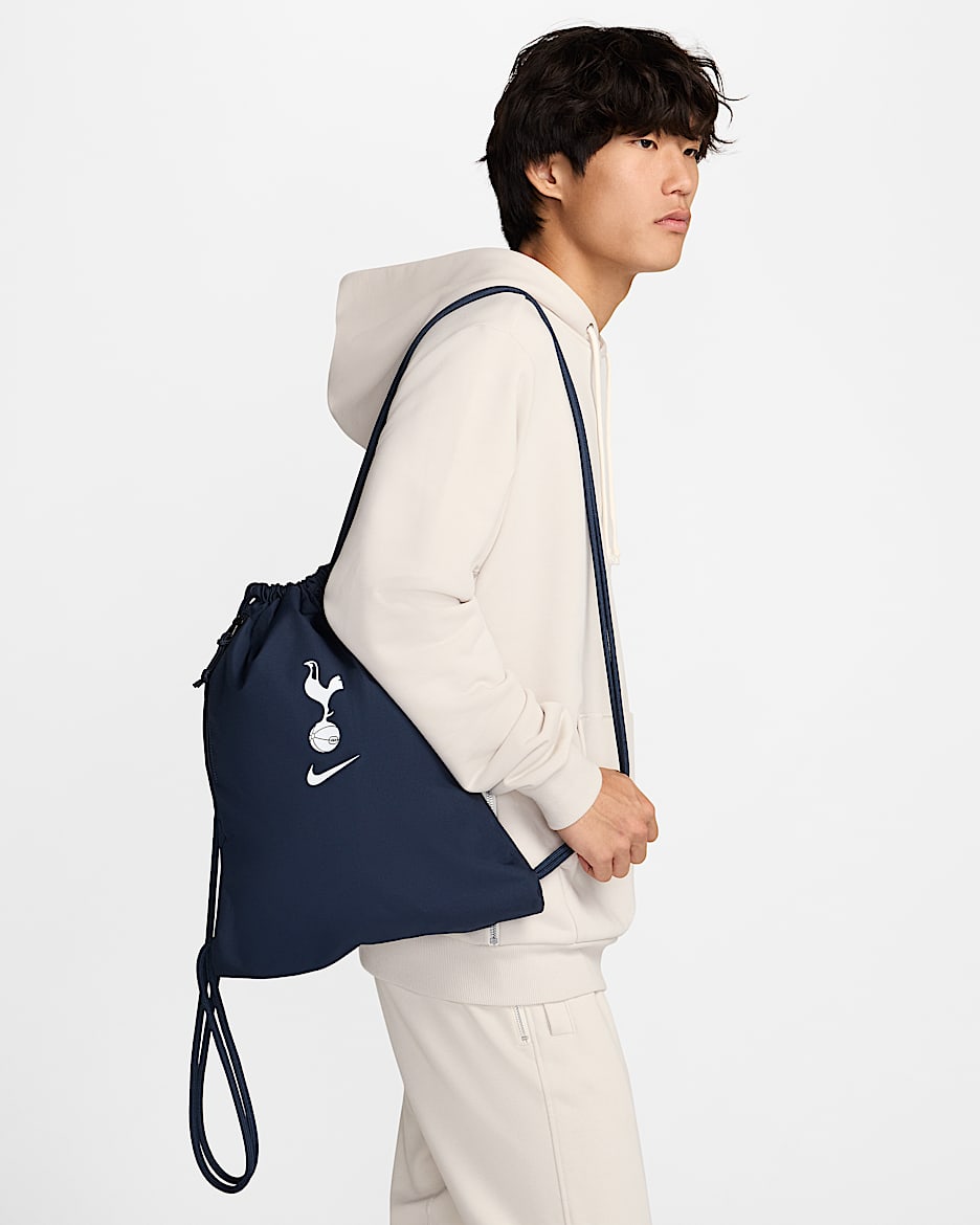 Tottenham Hotspur Heritage-taske med snoretræk (13 L) - Obsidian/hvid