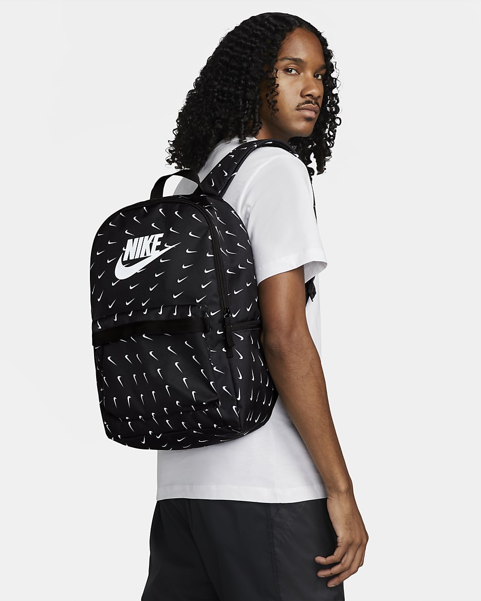 Nike Heritage Backpack (25L) - Black/Black/White