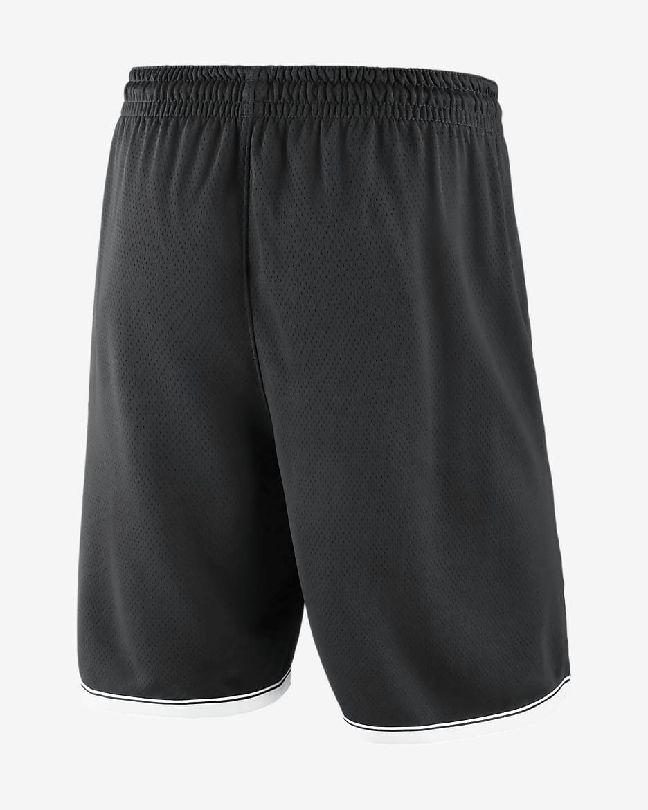 Brooklyn Nets Icon Edition Men's Nike NBA Swingman Shorts - Black/White