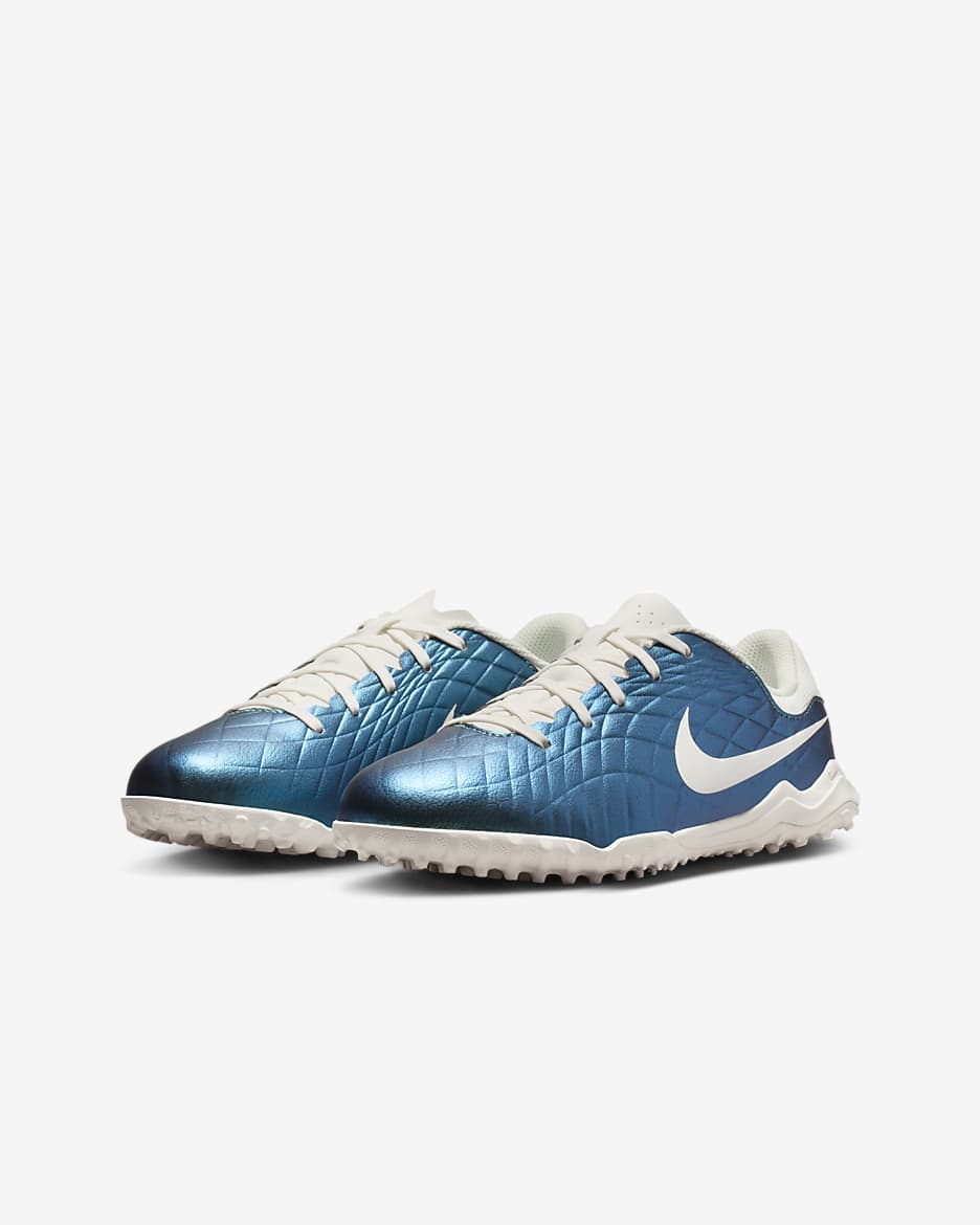 Chaussure de foot basse pour surface synthétique Nike Jr. Tiempo Emerald Legend 10 Academy pour enfant/ado - Dark Atomic Teal/Sail