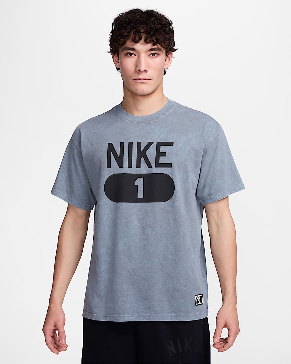 ナイキ メンズ フィットネス Tシャツ - スモークグレー