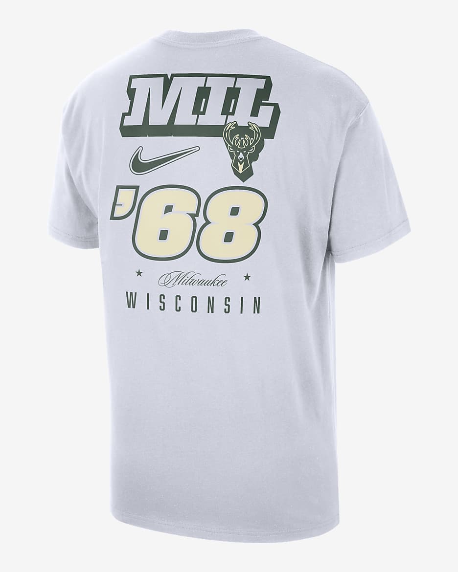 Milwaukee Bucks Courtside Nike NBA-herenshirt - Wit