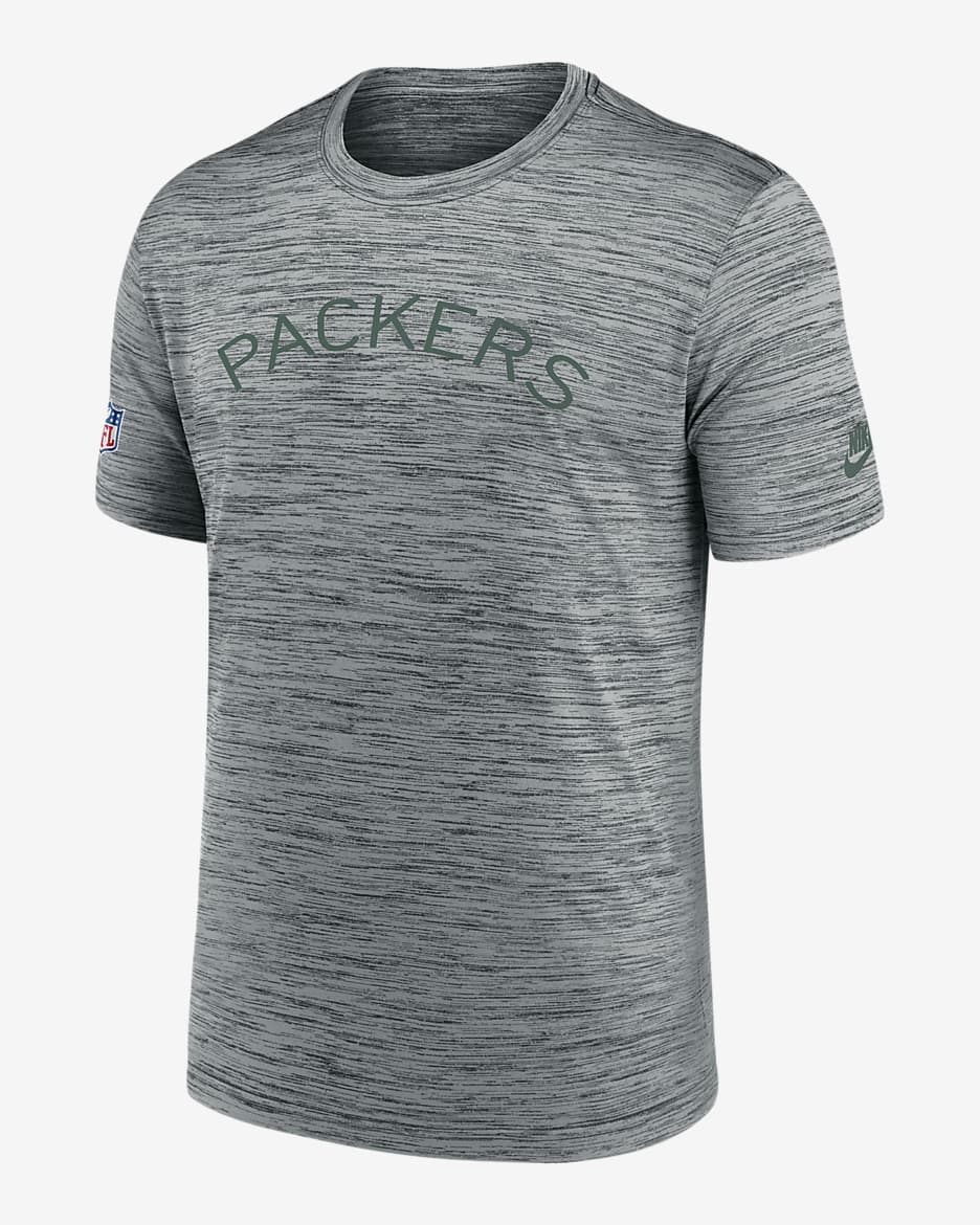 Green Bay Packers Sideline Velocity Men's Nike Dri-FIT NFL T-Shirt - Grey Heather