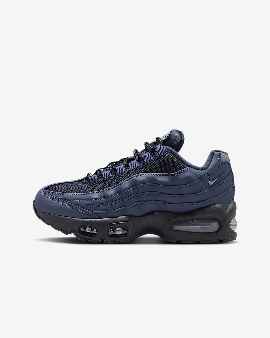 Nike Air Max 95 Schuhe (ältere Kinder) - Sanded Purple/Obsidian/Metallic Silver/Wolf Grey