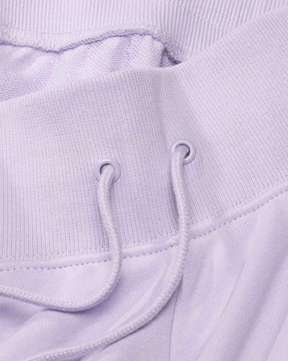 Nike Sportswear Phoenix Fleece Women's High-Waisted Oversized French Terry Tracksuit Bottoms - Violet Mist/White