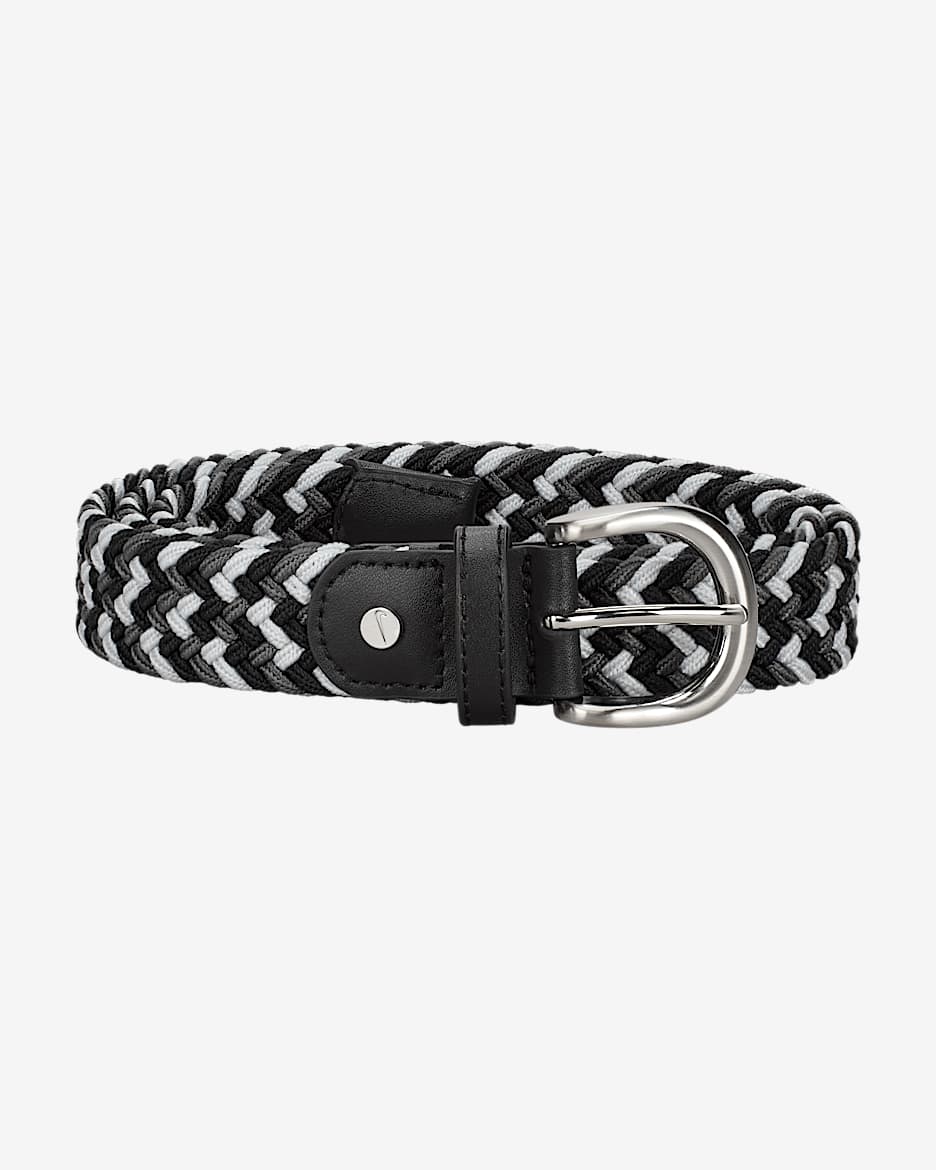 Nike Women's Multi-Color Stretch Woven Belt - Black