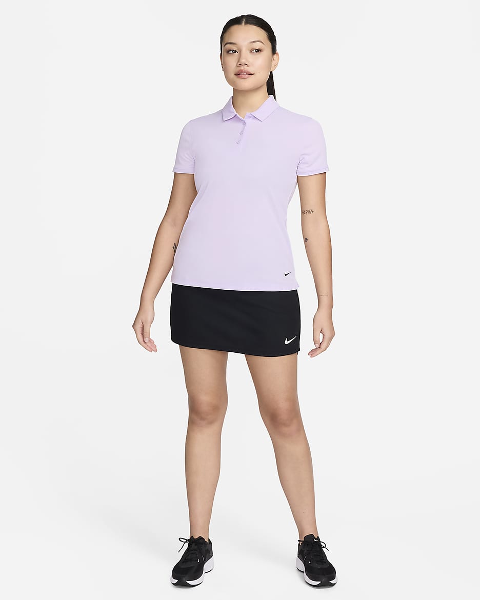 Nike Dri-FIT Victory Golfpolo voor dames - Violet Mist/Zwart