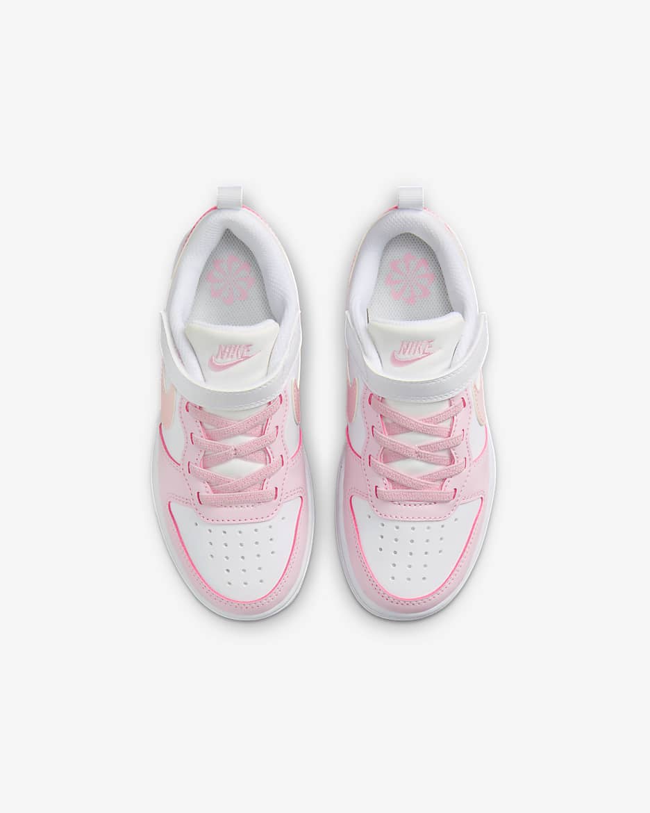 Chaussure Nike Court Borough Low Recraft pour enfant - Blanc/Pink Foam
