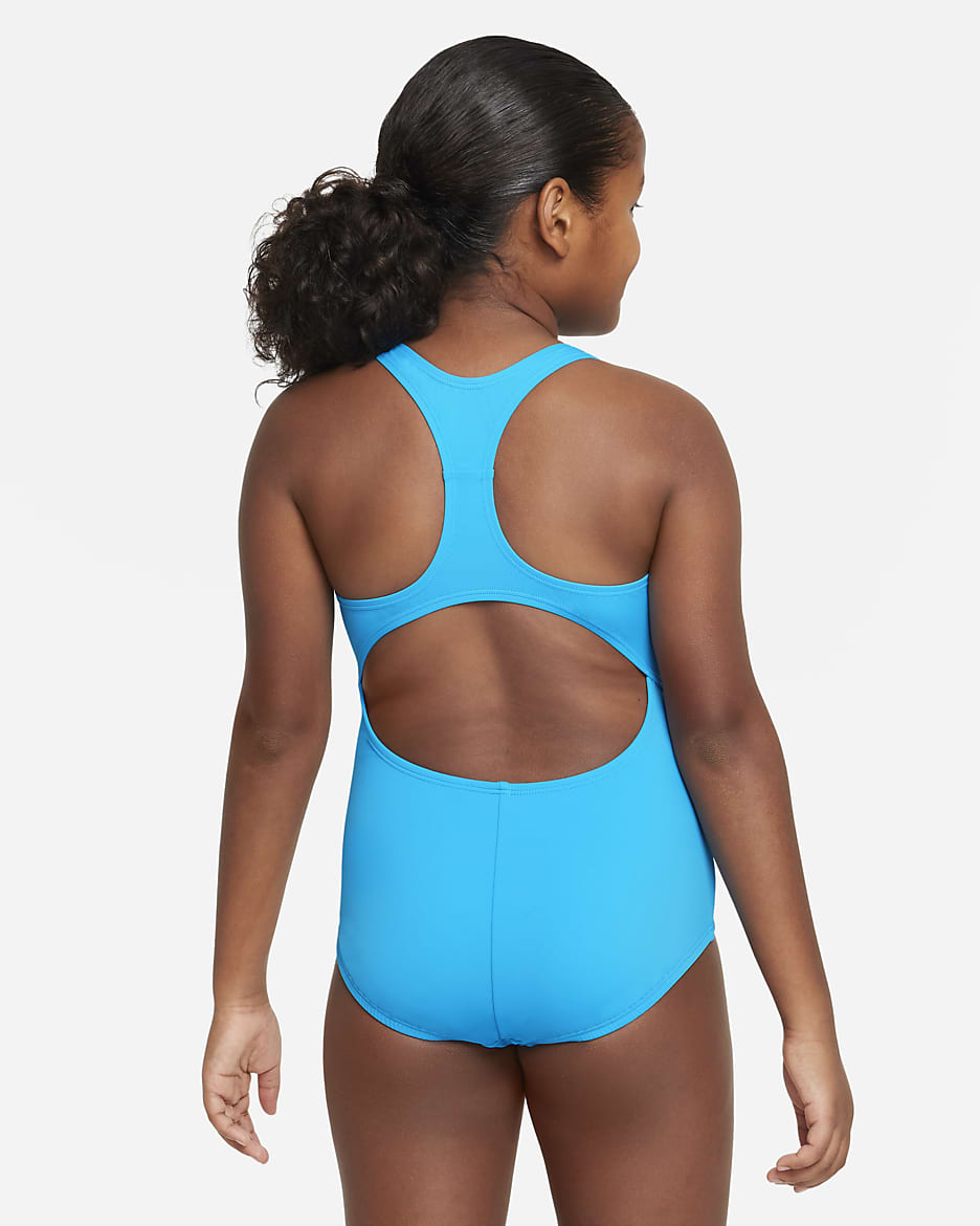 Traje de baño de una sola pieza con espalda deportiva para niña talla grande Nike Essential - Azul relámpago