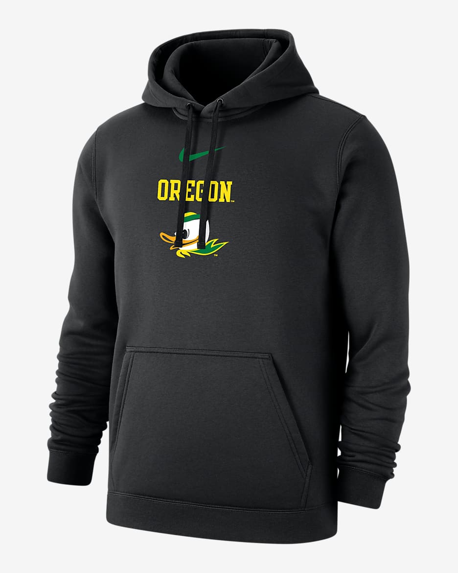 Oregon Club Fleece Men's Nike College Hoodie - Black