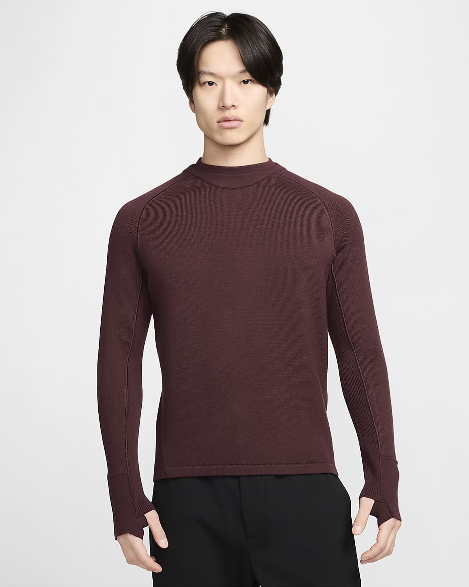 Nike Every Stitch Considered Men's Long-Sleeve Computational Knit Top - Burgundy Crush