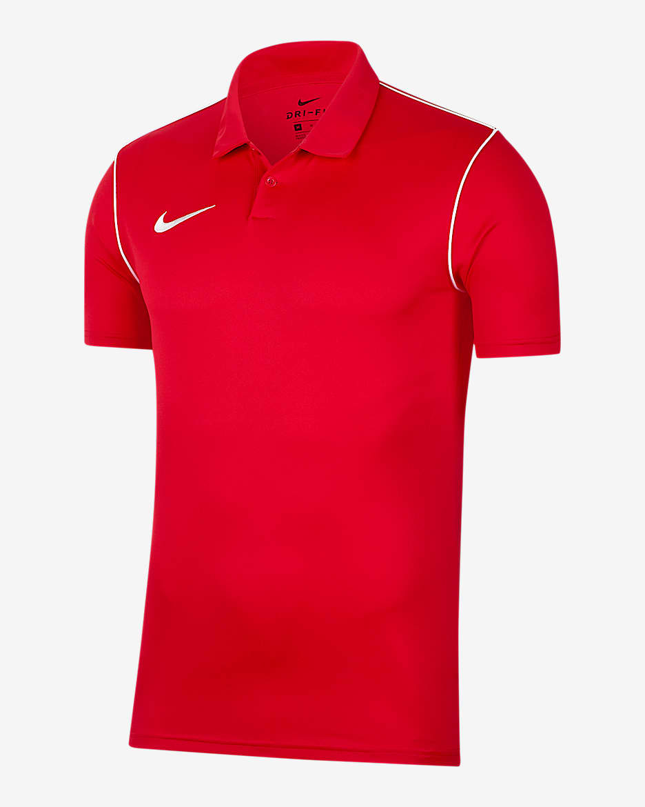 ナイキ Dri-FIT パーク メンズ サッカーポロ - ユニバーシティレッド/ホワイト/ホワイト