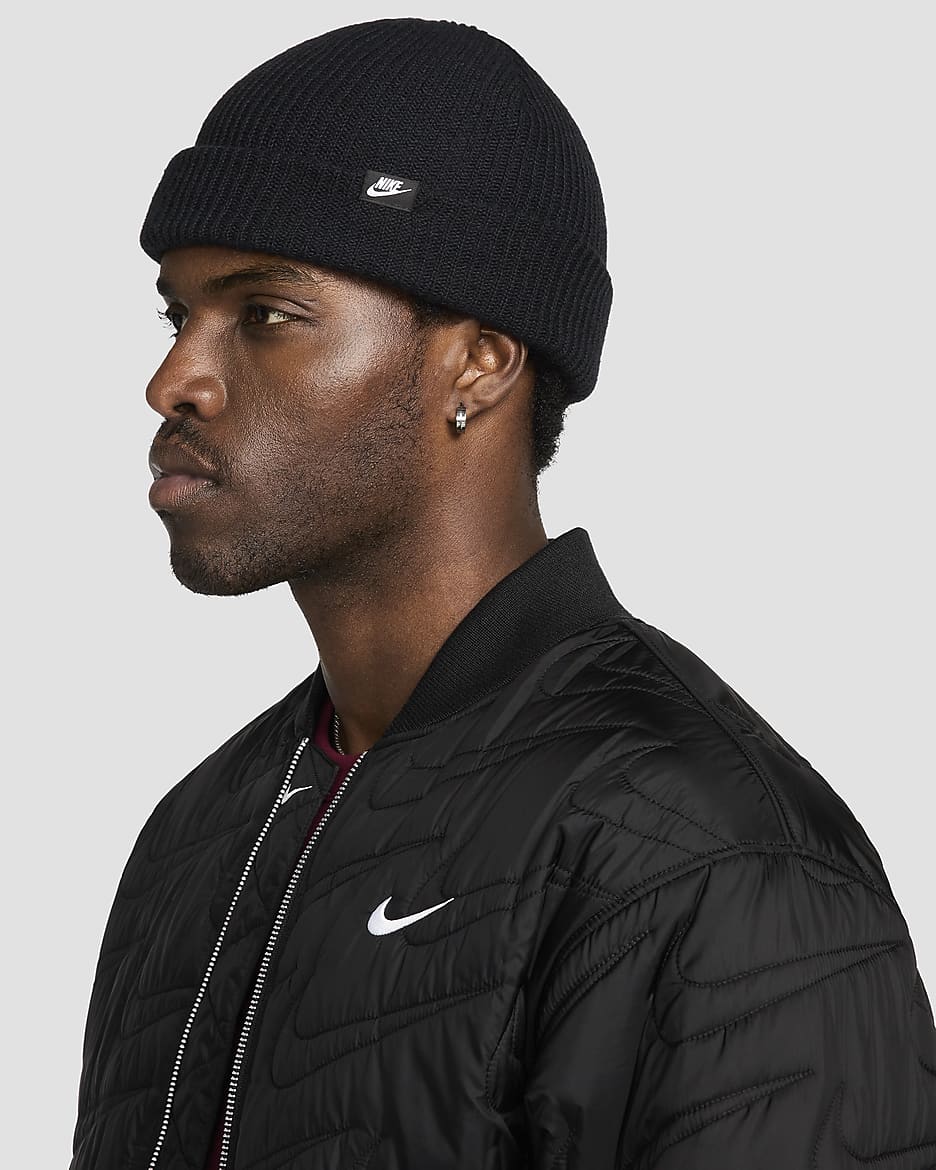 Nike Terra Futura365 beanie met korte omslag - Zwart