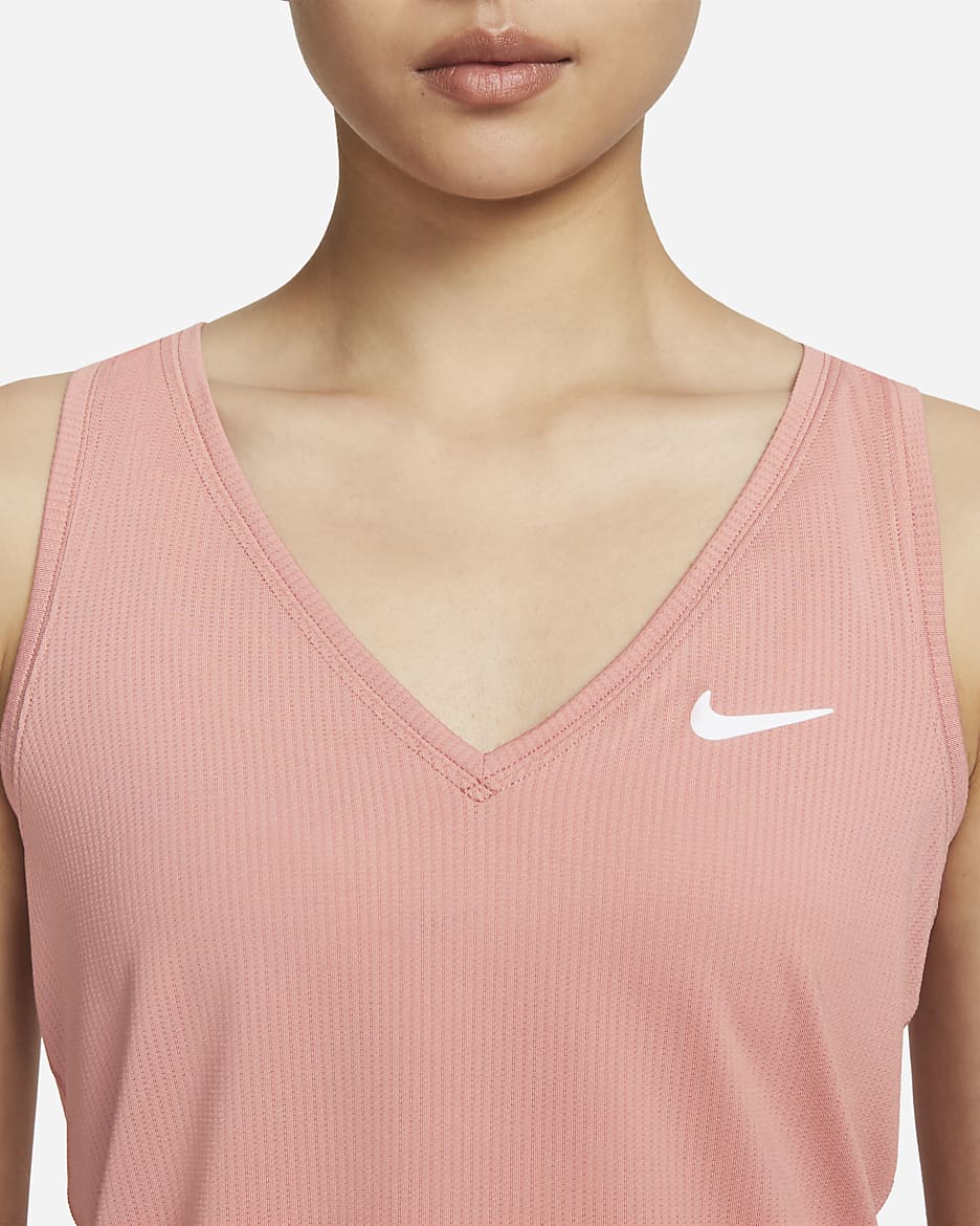 NikeCourt Victory Women's Tennis Tank - Red Stardust/White