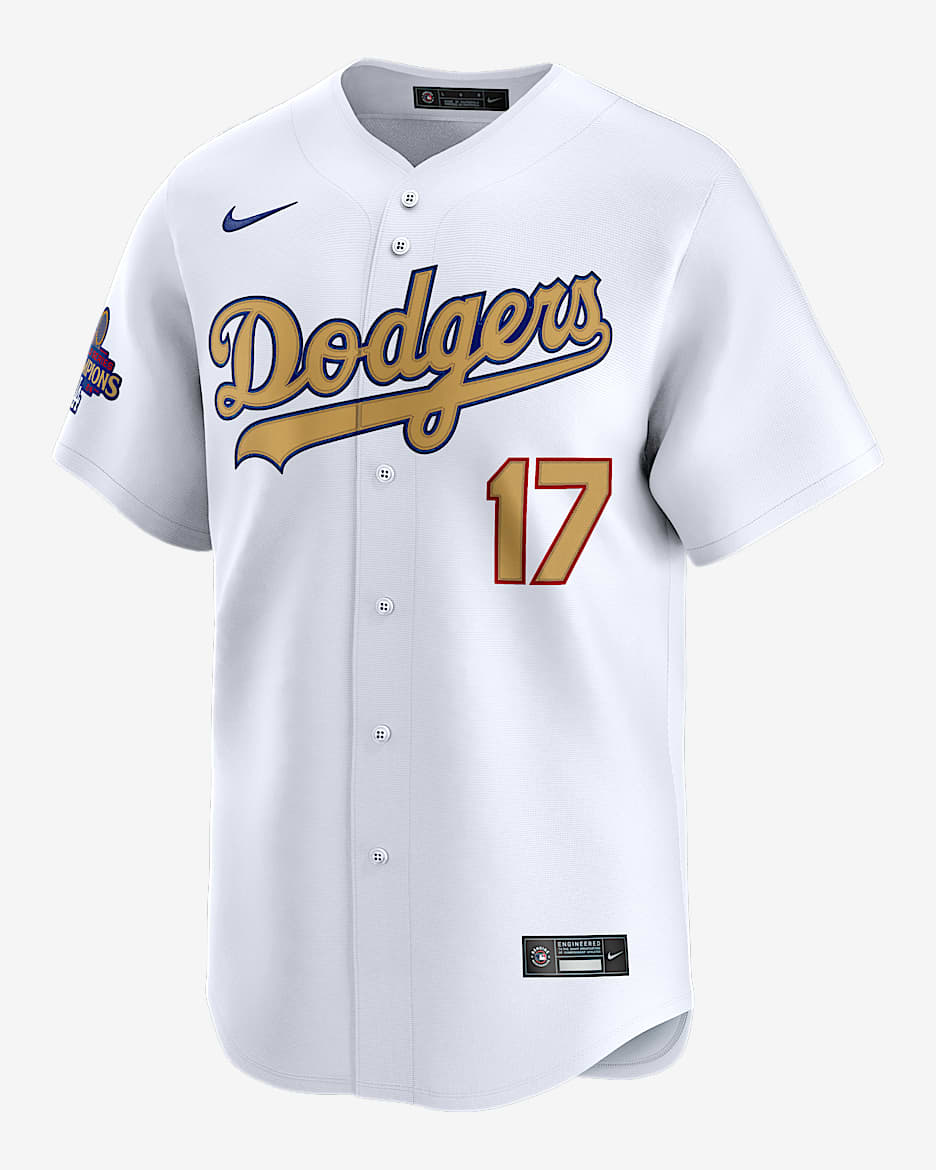 Shohei Ohtani Los Angeles Dodgers 2024 World Series Champions Gold Men's Nike Dri-FIT ADV MLB Limited Jersey - White