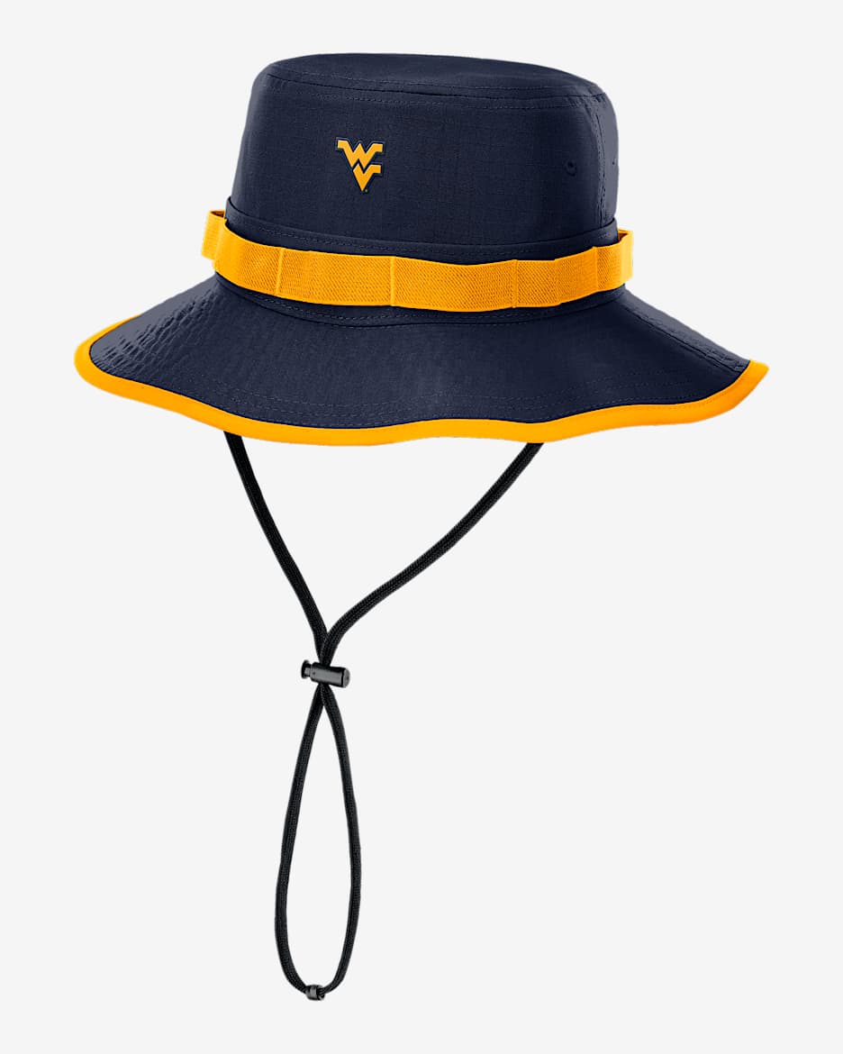 West Virginia Sideline Apex Gameday Boonie Men's Nike Dri-FIT College Bucket Hat - Navy