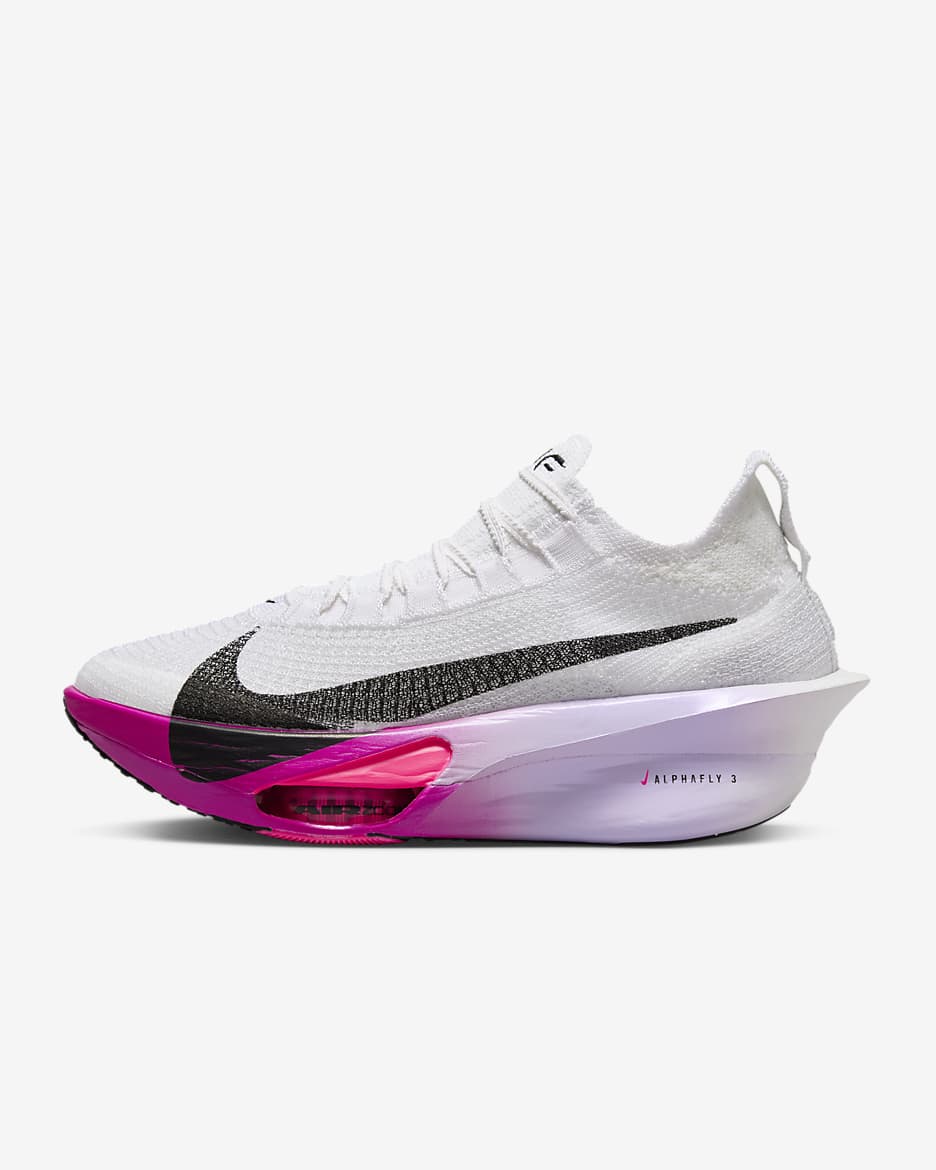 Nike Alphafly 3 Women's Road Racing Shoes - White/Purple Agate/Vivid Grape/Black