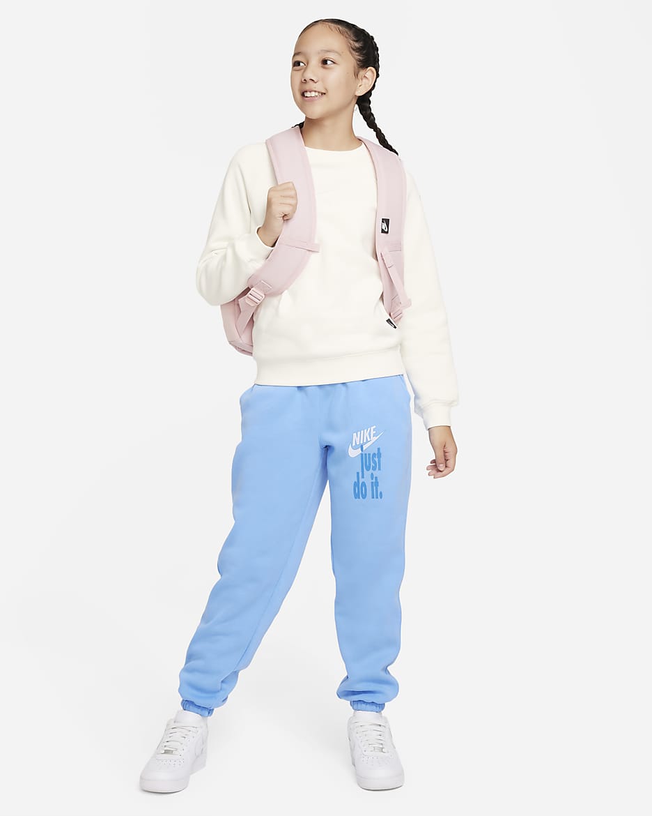 Nike Sportswear Club Fleece Big Kids' (Girls') Pants - University Blue/Blue Tint