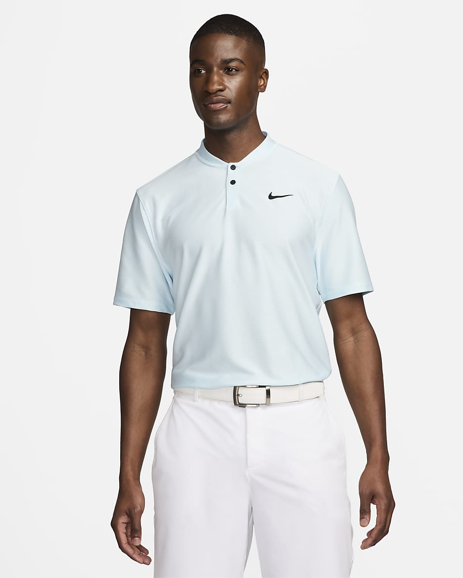 Polo de golf Dri-FIT para hombre Nike Tour - Azul glacial/Negro