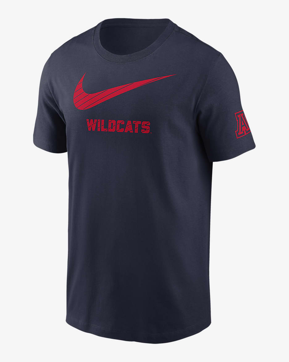 Playera universitaria Nike para hombre Arizona Wildcats Campus Mascot - Azul marino