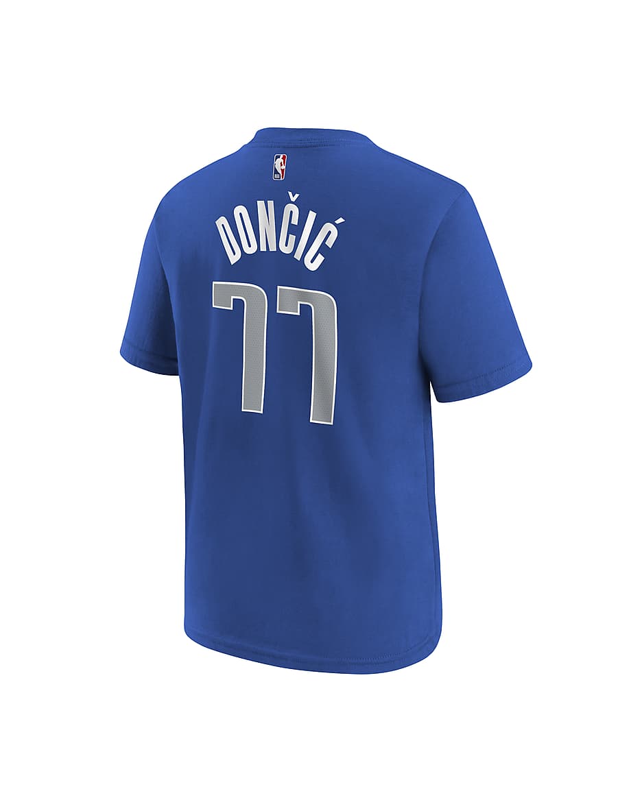 Playera Nike NBA para niños talla grande Luka Dončić Mavericks - Royal juego