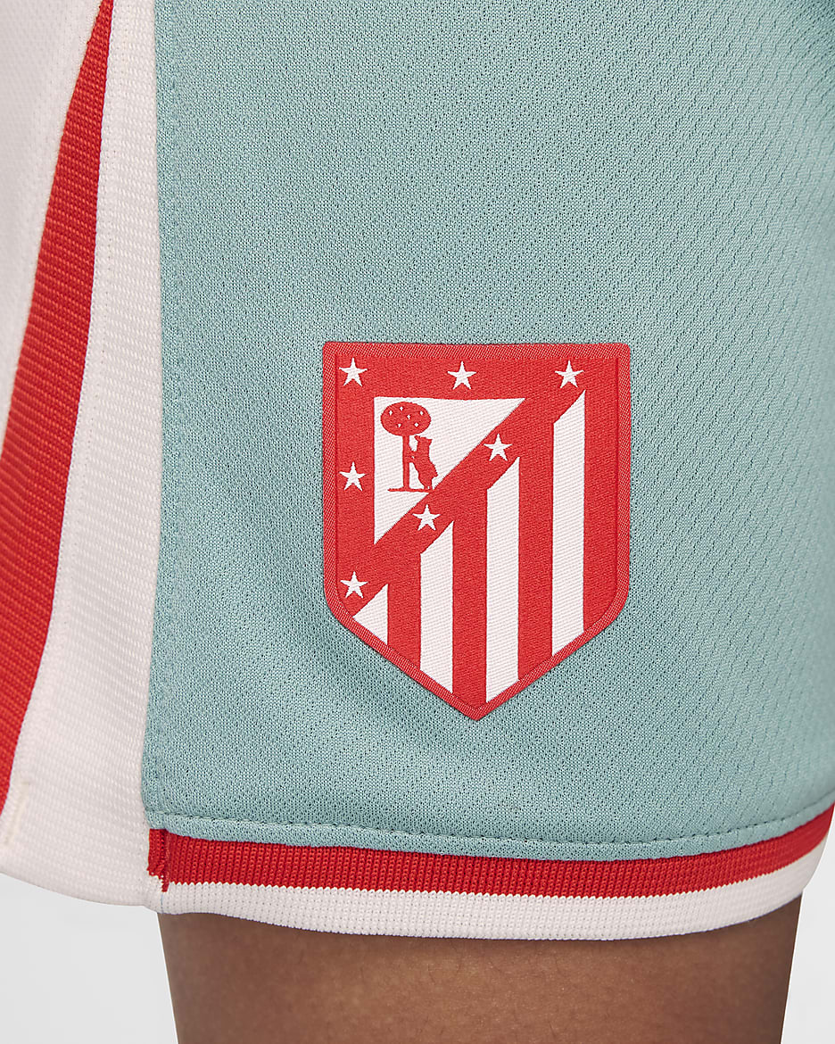 Atlético Madrid 2024/25 Stadium (bortedrakt) Nike Football Replica draktsett i tre deler til små barn - Cannon/Phantom/Light Crimson/Light Crimson