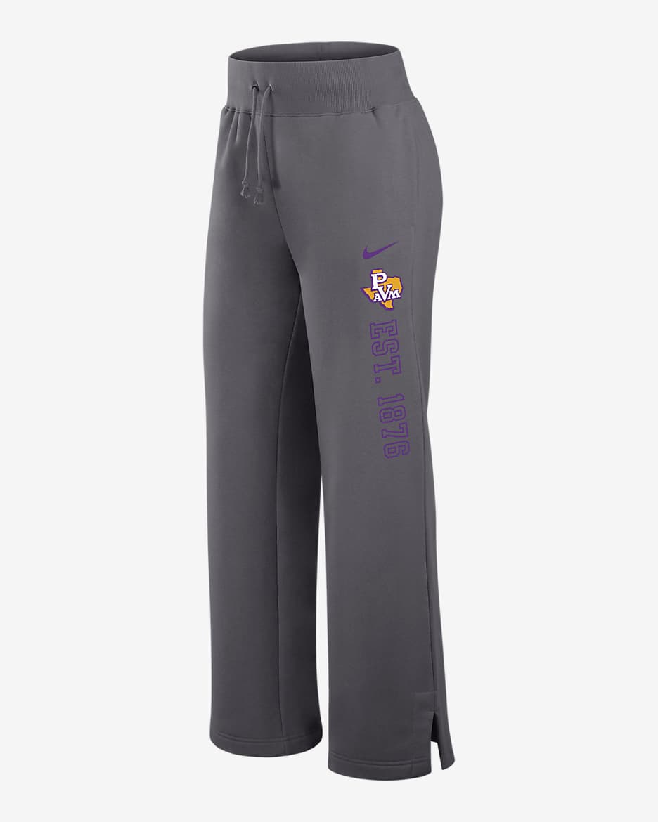 Pants universitarios Nike para mujer Prairie View A&M Phoenix Fleece - Gris
