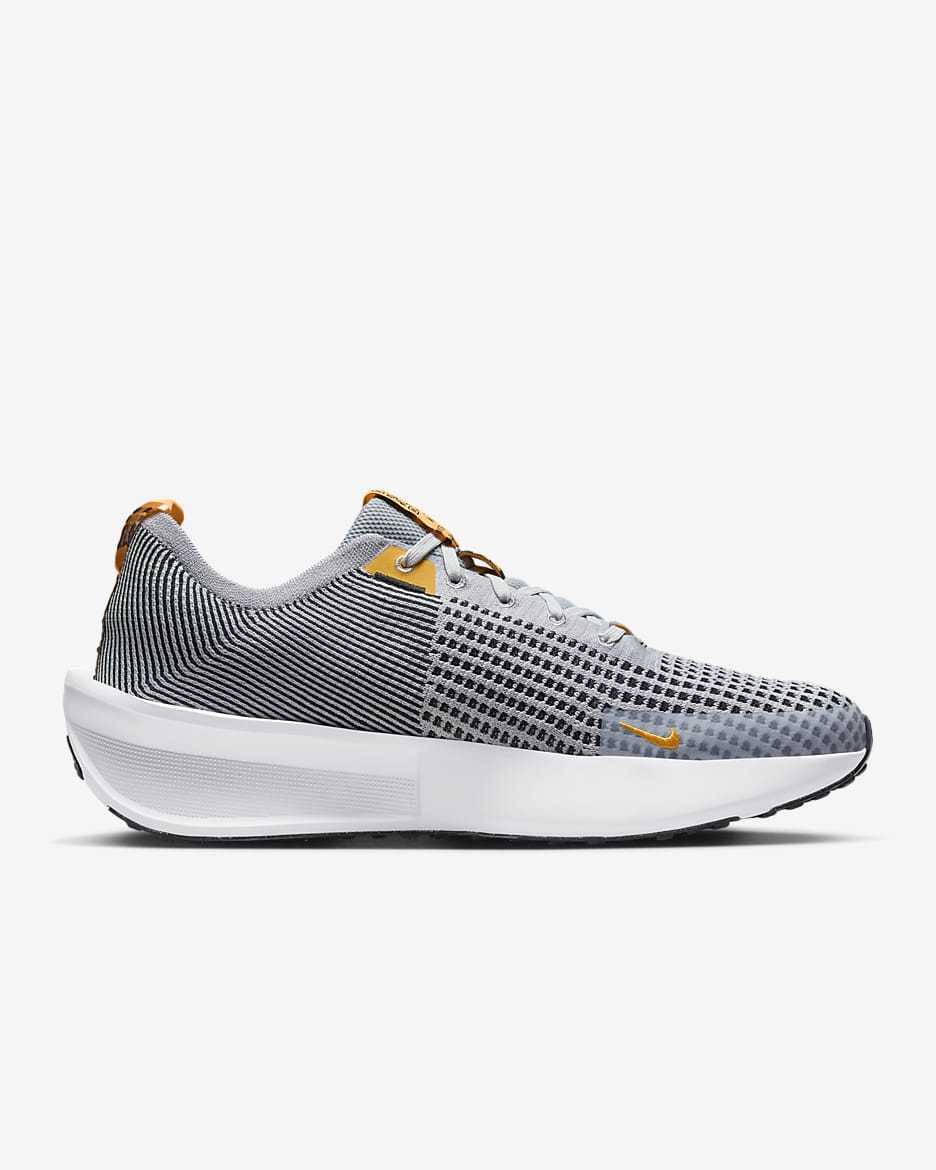 Nike Interact Run Men's Road Running Shoes - Wolf Grey/Black/White/Laser Orange