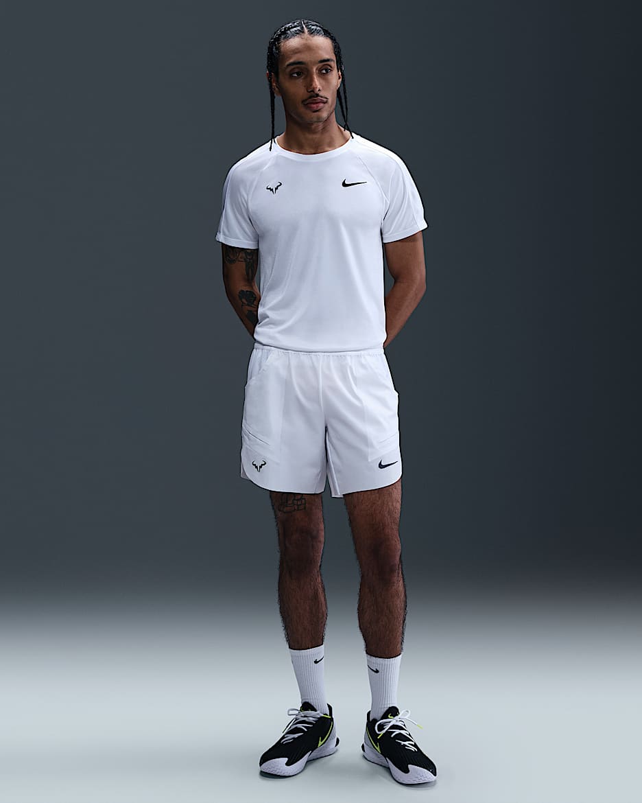 Rafa Men's Nike Dri-FIT ADV 7" Tennis Shorts - White/Diffused Blue