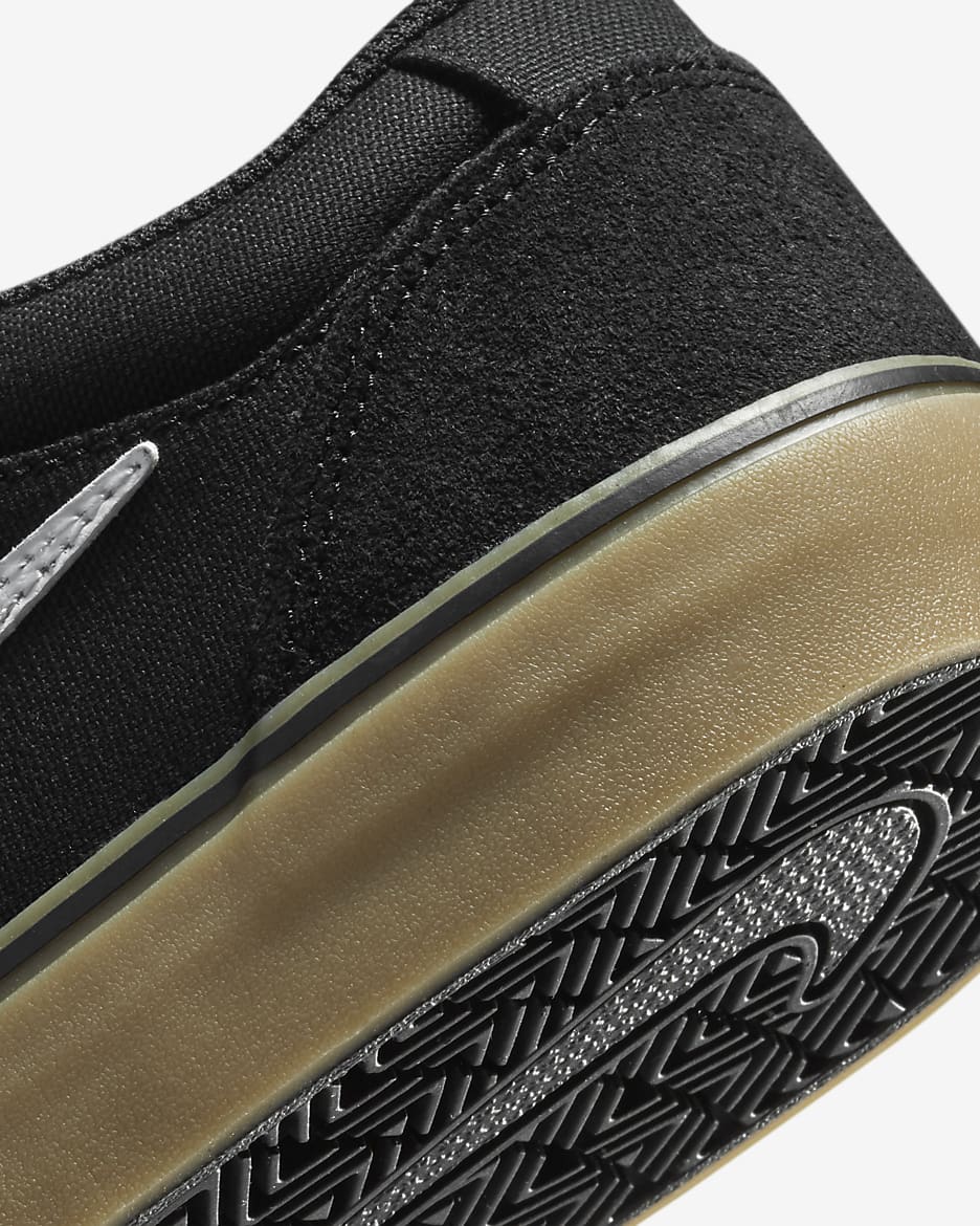 Nike SB Chron 2 Skate Shoe - Black/Black/Gum Light Brown/White