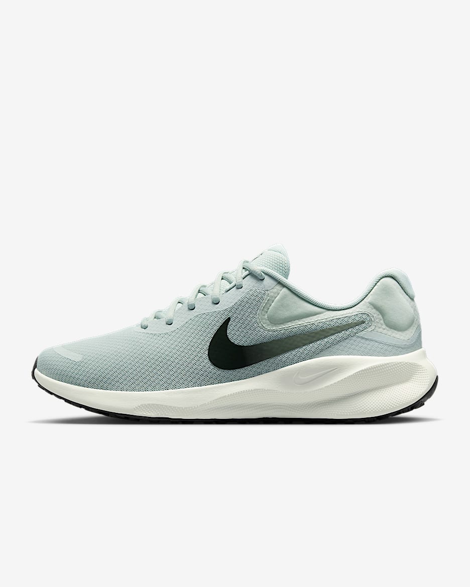 Nike Revolution 7 Men's Road Running Shoes - Light Silver/Light Army/Pale Ivory/Sequoia