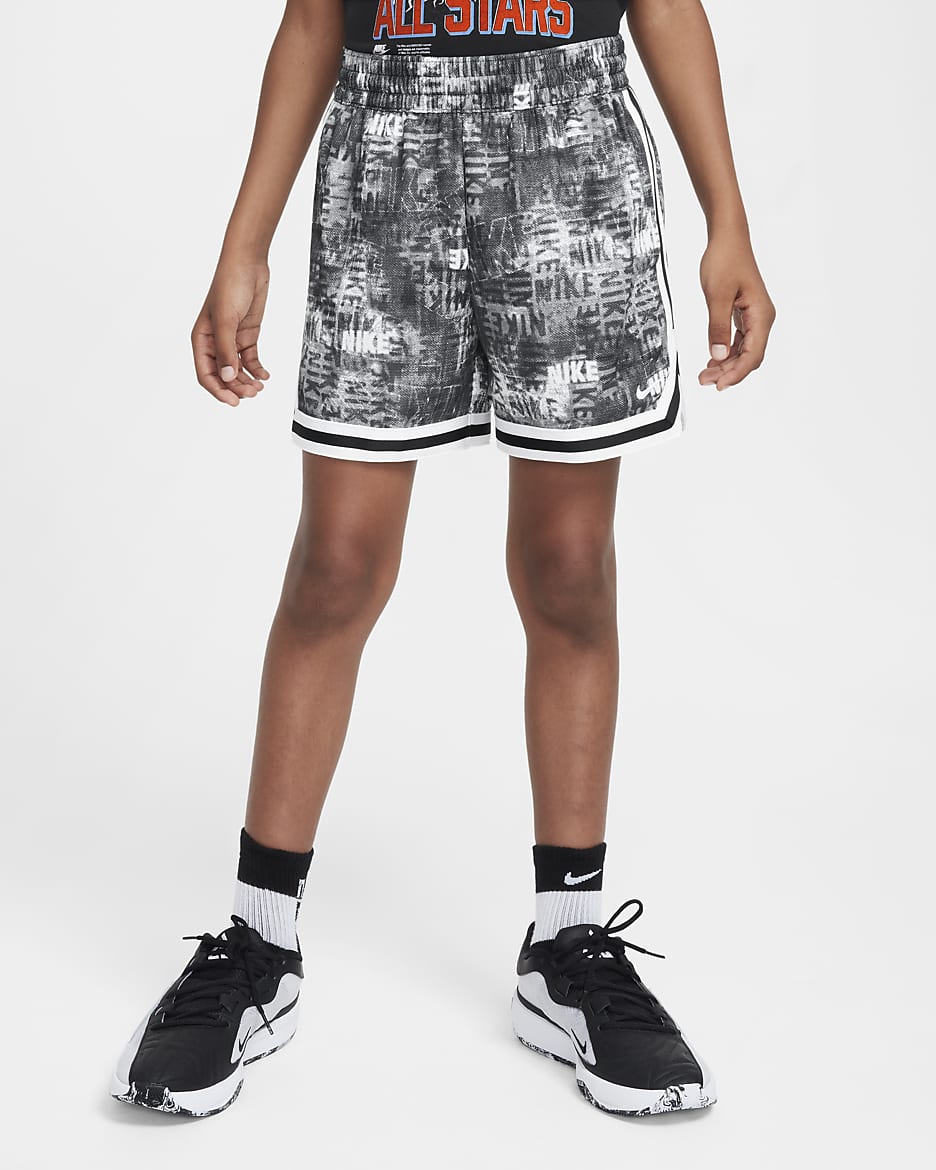 Nike DNA Big Kids' (Boys') Dri-FIT Basketball Shorts - Black/White