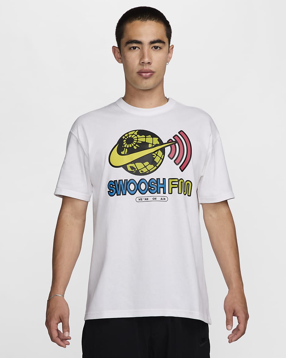 Nike Factory Nike Store T Shirts Nike Swoosh T Shirt White Outlet