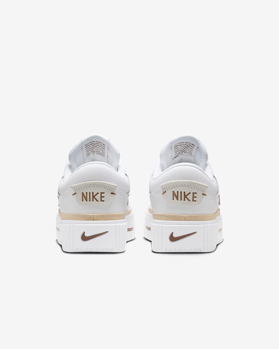 Scarpa Nike Court Legacy Lift – Donna - Bianco/Sanddrift/Light British Tan