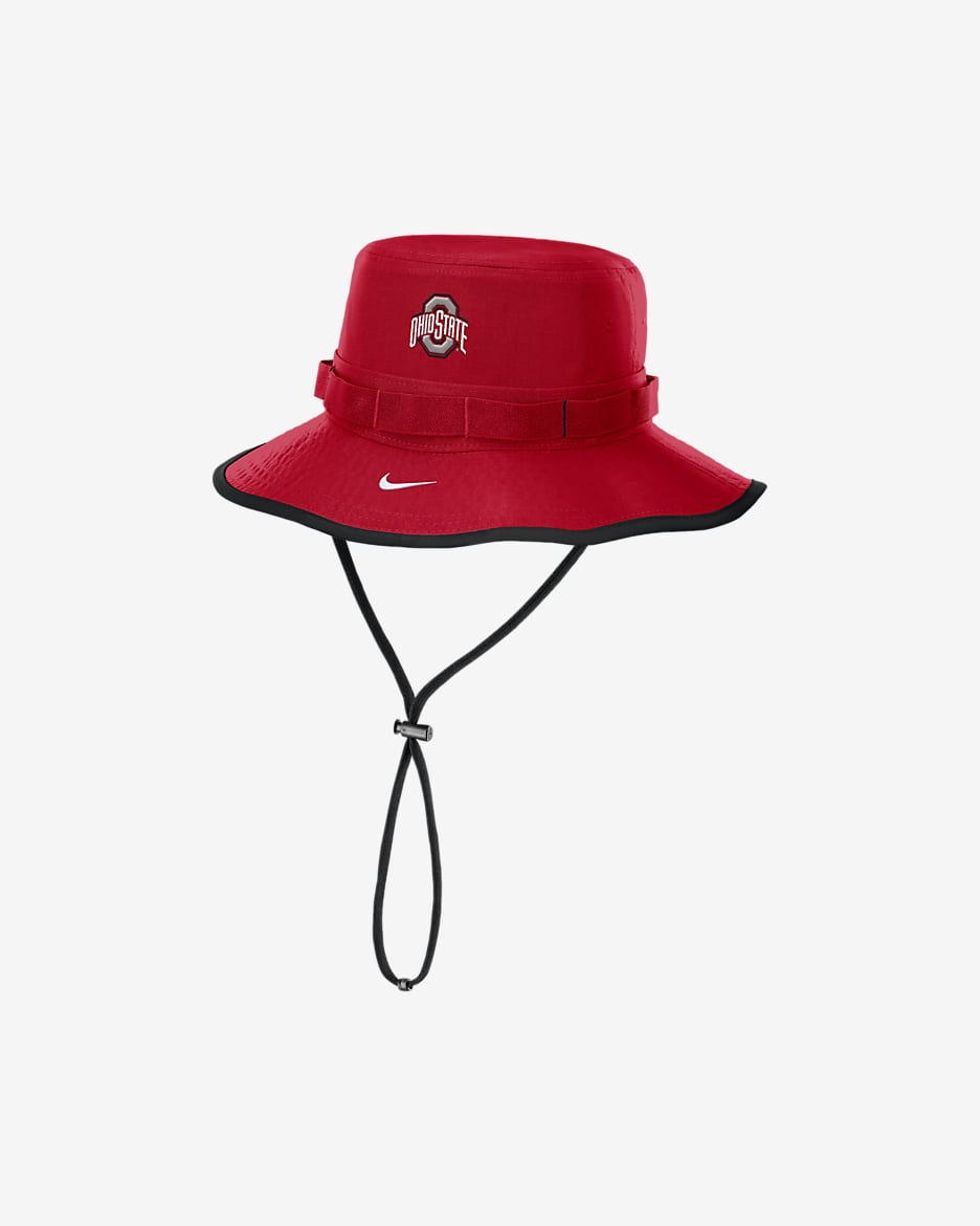 Ohio State Buckeyes On-Field Apex Boonie Men's Nike Dri-FIT College Bucket Hat - University Red