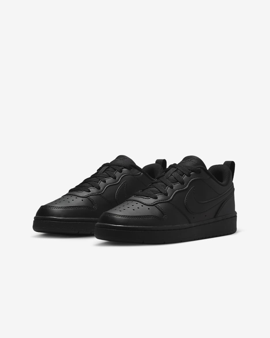 Chaussure Nike Court Borough Low Recraft pour ado - Noir/Noir/Noir