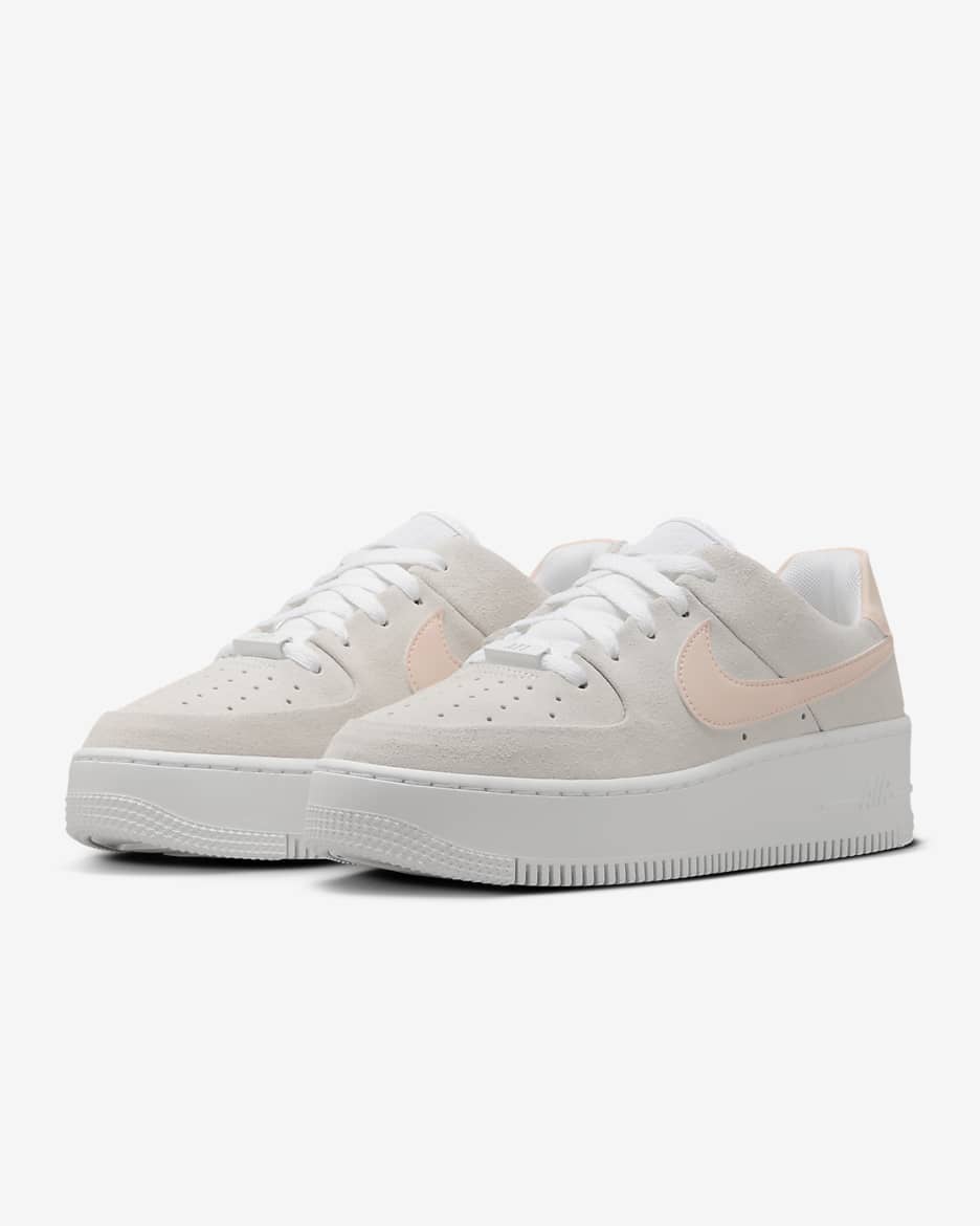 Nike Air Force 1 Sage Low Damesschoen - Wit/Sail/Guava Ice