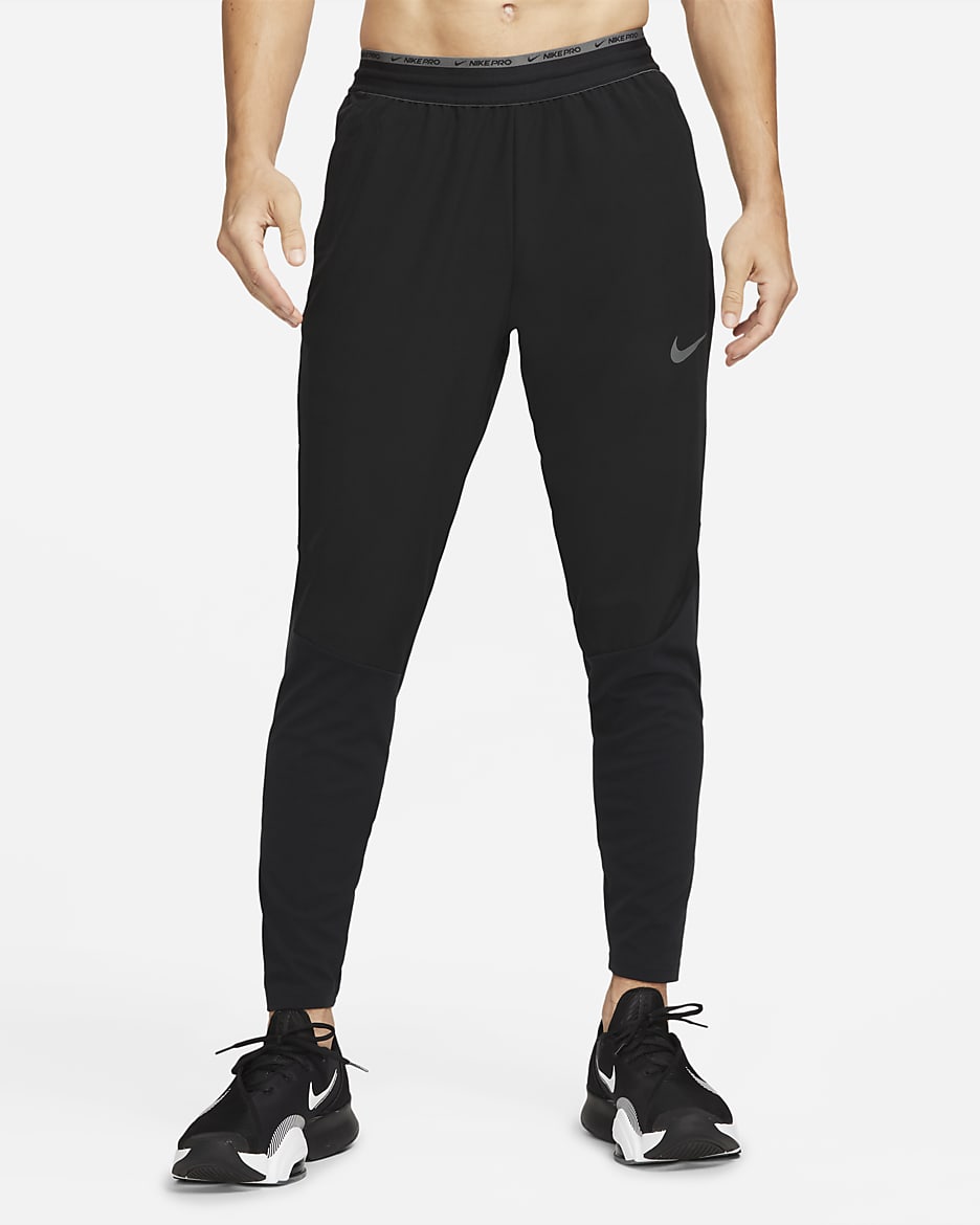 Pants de entrenamiento de ejercicio para hombre Nike Pro - Negro/Gris hierro