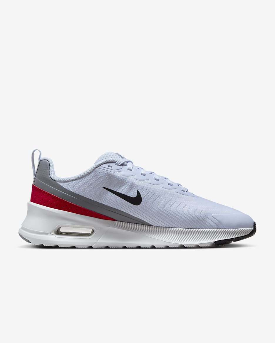 Nike Air Max Nuaxis 男鞋 - Football Grey/白色/Gym Red/黑色