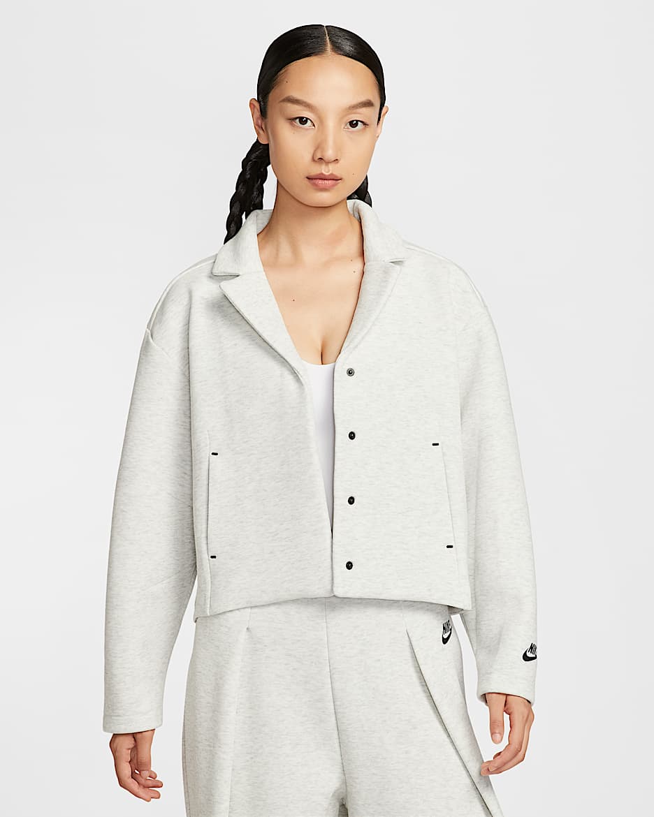 Nike Sportswear Tech Fleece Women's Tailored Jacket - Light Grey/Heather/Black