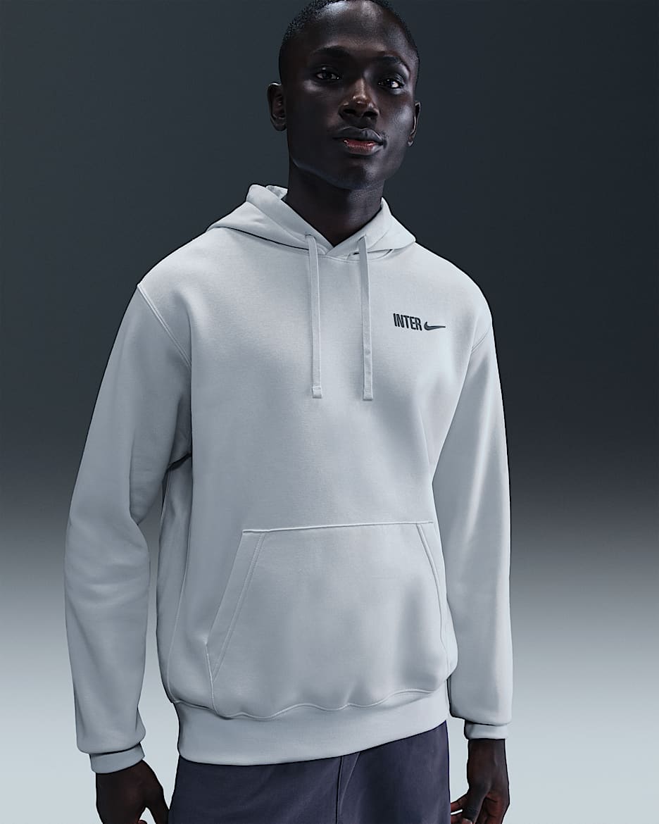 Sweat à capuche Nike Football Inter Milan Club pour homme - Football Grey/Lyon Blue