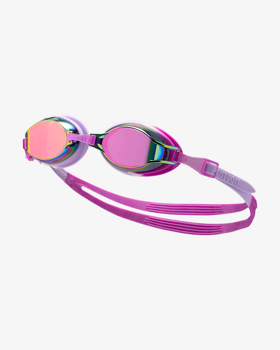 Goggles espejeados para niños talla grande Nike Swim - Morado vivo