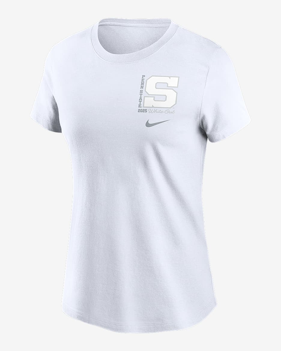 Penn State 2025 White Out Women's Nike College T-Shirt - White