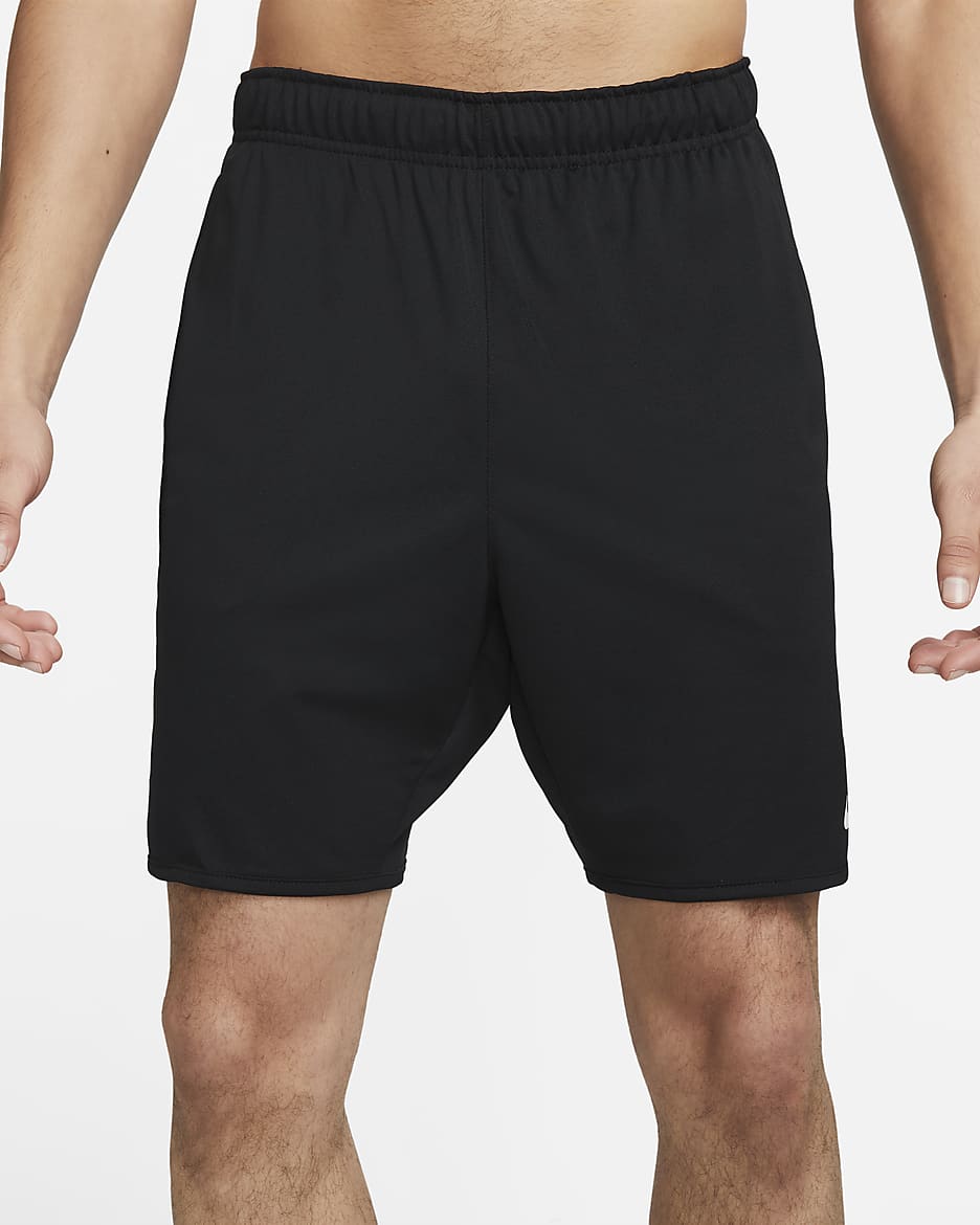 Calções versáteis sem forro de 18 cm Dri-FIT Nike Totality para homem - Preto/Preto/Cinzento Iron/Branco